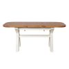 Country Oak 1.3 to 1.8m Cream Painted Extending Dining Table - 20% Off Discount Code FLASH - 9