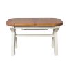 Country Oak 1.3 to 1.8m Cream Painted Extending Dining Table - 20% Off Discount Code FLASH - 13