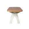 Country Oak 1.3 to 1.8m Cream Painted Extending Dining Table - 20% Off Discount Code FLASH - 14