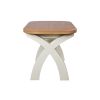 Country Oak 1.3 to 1.8m Cream Painted Extending Dining Table - 20% Off Discount Code FLASH - 15