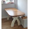 Country Oak 1.3 to 1.8m Cream Painted Extending Dining Table - 20% Off Discount Code FLASH - 4