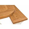 Country Oak Cream Painted 140cm Cross Leg Dining Table & Pair of 120cm Benches - AUTUMN SALE - 4