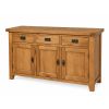 Country Oak 3 Door Fully Assembled Medium Oak Sideboard (141.5cm) - £100 OFF AUTUMN SALE - 5 Country Oak 3 Door Fully Assembled Medium Oak Sideboard (141.5cm) - £100 OFF AUTUMN SALE - 5
