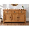 Country Oak 3 Door Fully Assembled Medium Oak Sideboard (141.5cm) - £100 OFF AUTUMN SALE - 3 Country Oak 3 Door Fully Assembled Medium Oak Sideboard (141.5cm) - £100 OFF AUTUMN SALE - 3