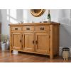 Country Oak 3 Door Fully Assembled Medium Oak Sideboard (141.5cm) - £100 OFF AUTUMN SALE - 2 Country Oak 3 Door Fully Assembled Medium Oak Sideboard (141.5cm) - £100 OFF AUTUMN SALE - 2
