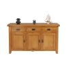Country Oak 3 Door Fully Assembled 141cm Oak Sideboard - 20% Off Discount Code FLASH - 9