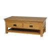 Farmhouse Oak Large Coffee Table With Shelf - AUTUMN SALE - 5