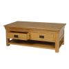Farmhouse Oak Large Coffee Table With Shelf - AUTUMN SALE - 15