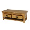 Farmhouse Oak Large Coffee Table With Shelf - AUTUMN SALE - 16