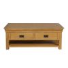Farmhouse Oak Large Coffee Table With Shelf - AUTUMN SALE - 11