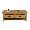 Farmhouse Oak Large Coffee Table With Shelf - AUTUMN SALE - 12