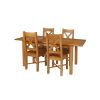 Country Oak 180cm Extending Oak Table and 4 Grasmere Timber Seat Chair Set - 2 Country Oak 180cm Extending Oak Table and 4 Grasmere Timber Seat Chair Set - 2