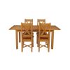 Country Oak 180cm Extending Oak Table and 4 Grasmere Timber Seat Chair Set - 4 Country Oak 180cm Extending Oak Table and 4 Grasmere Timber Seat Chair Set - 4