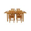 Country Oak 180cm Extending Oak Table and 4 Grasmere Timber Seat Chair Set - 6 Country Oak 180cm Extending Oak Table and 4 Grasmere Timber Seat Chair Set - 6
