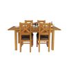 Country Oak 180cm Extending Oak Table and 4 Windermere Brown Leather Seat Chair Set - 7 Country Oak 180cm Extending Oak Table and 4 Windermere Brown Leather Seat Chair Set - 7