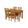 Country Oak 180cm Extending Oak Table and 4 Windermere Timber Seat Chair Set - 5 Country Oak 180cm Extending Oak Table and 4 Windermere Timber Seat Chair Set - 5
