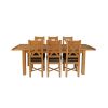 Country Oak 230cm Extending Oak Table and 6 Grasmere Brown Leather Seat Chair Set - SUMMER SALE - 5 Country Oak 230cm Extending Oak Table and 6 Grasmere Brown Leather Seat Chair Set - SUMMER SALE - 5