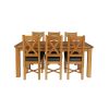 Country Oak 230cm Extending Oak Table and 6 Grasmere Brown Leather Seat Chair Set - SUMMER SALE - 7 Country Oak 230cm Extending Oak Table and 6 Grasmere Brown Leather Seat Chair Set - SUMMER SALE - 7
