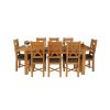 Country Oak 230cm Extending Oak Table and 8 Grasmere Brown Leather Seat Chair Set - SUMMER SALE - 6 Country Oak 230cm Extending Oak Table and 8 Grasmere Brown Leather Seat Chair Set - SUMMER SALE - 6