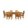 Country Oak 230cm Extending Oak Table and 6 Grasmere Timber Seat Chair Set - 3 Country Oak 230cm Extending Oak Table and 6 Grasmere Timber Seat Chair Set - 3