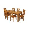 Country Oak 230cm Extending Oak Table and 6 Grasmere Timber Seat Chair Set - 4 Country Oak 230cm Extending Oak Table and 6 Grasmere Timber Seat Chair Set - 4
