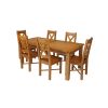 Country Oak 230cm Extending Oak Table and 6 Grasmere Timber Seat Chair Set - 5 Country Oak 230cm Extending Oak Table and 6 Grasmere Timber Seat Chair Set - 5