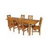 Country Oak 230cm Extending Oak Table and 6 Windermere Timber Seat Chair Set - 2 Country Oak 230cm Extending Oak Table and 6 Windermere Timber Seat Chair Set - 2