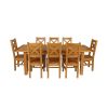 Country Oak 230cm Extending Oak Table and 8 Windermere Timber Seat Chair Set - 3 Country Oak 230cm Extending Oak Table and 8 Windermere Timber Seat Chair Set - 3