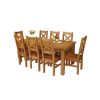 Country Oak 230cm Extending Oak Table and 8 Windermere Timber Seat Chair Set - 5 Country Oak 230cm Extending Oak Table and 8 Windermere Timber Seat Chair Set - 5
