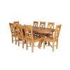 Country Oak 230cm Cross Leg Oval Table and 8 Grasmere Timber Seat Chairs - 3 Country Oak 230cm Cross Leg Oval Table and 8 Grasmere Timber Seat Chairs - 3