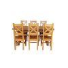 Country Oak 230cm Cross Leg Oval Table and 6 Windermere Timber Seat Chairs - 6 Country Oak 230cm Cross Leg Oval Table and 6 Windermere Timber Seat Chairs - 6