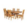 Country Oak 230cm Cross Leg Oval Table and 6 Windermere Timber Seat Chairs - 7 Country Oak 230cm Cross Leg Oval Table and 6 Windermere Timber Seat Chairs - 7