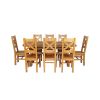 Country Oak 230cm Cross Leg Oval Table and 8 Windermere Timber Seat Chairs - 5 Country Oak 230cm Cross Leg Oval Table and 8 Windermere Timber Seat Chairs - 5