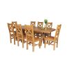 Country Oak 230cm Cross Leg Oval Table and 8 Windermere Timber Seat Chairs - 2 Country Oak 230cm Cross Leg Oval Table and 8 Windermere Timber Seat Chairs - 2