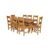 Country Oak 230cm Cross Leg Oval Table and 8 Chester Timber Seat Chairs - 8 Country Oak 230cm Cross Leg Oval Table and 8 Chester Timber Seat Chairs - 8