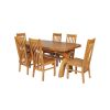 Country Oak 230cm Cross Leg Oval Table and 6 Chelsea Timber Seat Chairs - 9 Country Oak 230cm Cross Leg Oval Table and 6 Chelsea Timber Seat Chairs - 9