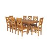 Country Oak 230cm Cross Leg Square Table and 8 Windermere Timber Seat Chairs - 3 Country Oak 230cm Cross Leg Square Table and 8 Windermere Timber Seat Chairs - 3