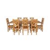 Country Oak 230cm Cross Leg Square Table and 8 Windermere Timber Seat Chairs - 5 Country Oak 230cm Cross Leg Square Table and 8 Windermere Timber Seat Chairs - 5