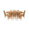 Country Oak 230cm Cross Leg Square Table and 8 Chelsea Timber Seat Chairs - 3 Country Oak 230cm Cross Leg Square Table and 8 Chelsea Timber Seat Chairs - 3