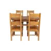 Country Oak 180cm Extending Cross Leg Oval Table and 4 Chester Timber Seat Chairs - 9 Country Oak 180cm Extending Cross Leg Oval Table and 4 Chester Timber Seat Chairs - 9