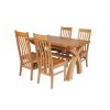Country Oak 180cm Extending Cross Leg Square Table and 4 Chelsea Timber Seat Chairs - 7 Country Oak 180cm Extending Cross Leg Square Table and 4 Chelsea Timber Seat Chairs - 7