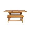 Country Oak 180cm Extending Cross Leg Table and 2 120cm Cross Leg Bench Set - SUMMER SALE - 7
