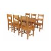 Country Oak 140cm Cross Leg Fixed Oval Table and 6 Chester Timber Seat Chairs - 3 Country Oak 140cm Cross Leg Fixed Oval Table and 6 Chester Timber Seat Chairs - 3