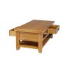 Country Oak Large 4 Drawer Coffee Table With Shelf - SUMMER SALE - 11 Country Oak Large 4 Drawer Coffee Table With Shelf - SUMMER SALE - 11