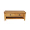 Country Oak Large 4 Drawer Coffee Table With Shelf - SUMMER SALE - 13 Country Oak Large 4 Drawer Coffee Table With Shelf - SUMMER SALE - 13