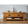 Country Oak Large 4 Drawer Coffee Table With Shelf - SUMMER SALE - 3 Country Oak Large 4 Drawer Coffee Table With Shelf - SUMMER SALE - 3