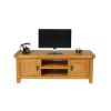 Country Oak Large Double Door Fully Assembled TV Unit - SUMMER SALE - 8 Country Oak Large Double Door Fully Assembled TV Unit - SUMMER SALE - 8
