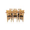 Country Oak 180cm Cross Leg Fixed Oval Table 6 Windermere Brown Leather Chairs - 5 Country Oak 180cm Cross Leg Fixed Oval Table 6 Windermere Brown Leather Chairs - 5