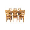 Country Oak 180cm Cross Leg Fixed Oval Table and 6 Windermere Timber Seat Chairs - 5 Country Oak 180cm Cross Leg Fixed Oval Table and 6 Windermere Timber Seat Chairs - 5