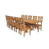 Country Oak 280cm Extending Cross Leg Oval Table and 10 Windermere Timber Seat Chairs - 5 Country Oak 280cm Extending Cross Leg Oval Table and 10 Windermere Timber Seat Chairs - 5